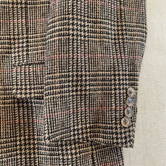 CORBIN LTD Made in USA Vintage Bold Check Print Wool Jacket in Browns Size 42 R - Picture 2 of 7